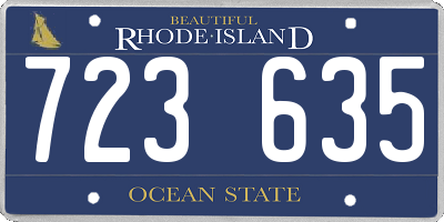 RI license plate 723635