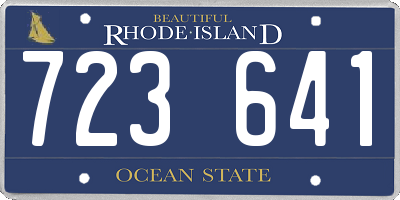RI license plate 723641