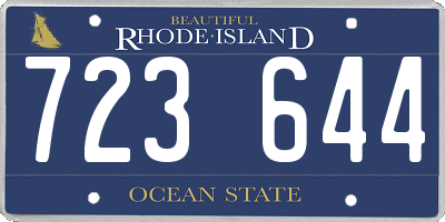 RI license plate 723644