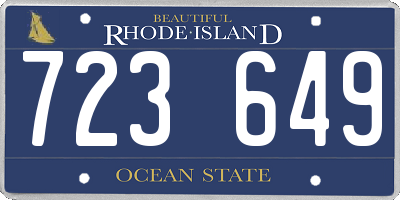 RI license plate 723649