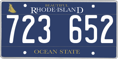 RI license plate 723652