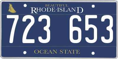 RI license plate 723653