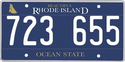 RI license plate 723655