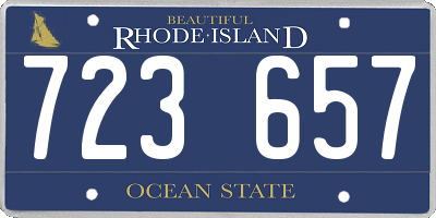 RI license plate 723657
