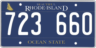 RI license plate 723660
