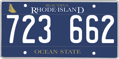 RI license plate 723662