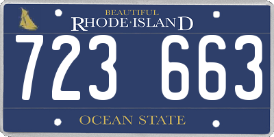 RI license plate 723663