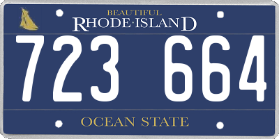 RI license plate 723664