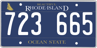 RI license plate 723665
