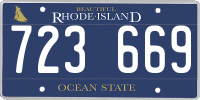 RI license plate 723669