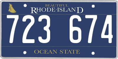 RI license plate 723674