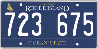 RI license plate 723675
