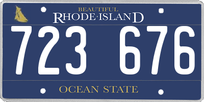 RI license plate 723676