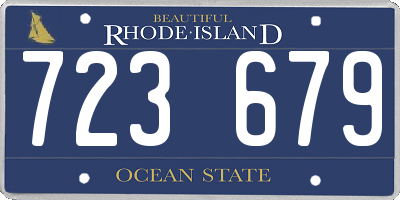 RI license plate 723679