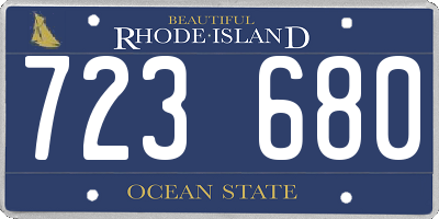 RI license plate 723680