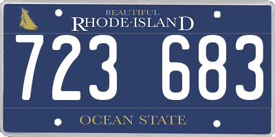 RI license plate 723683
