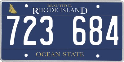 RI license plate 723684