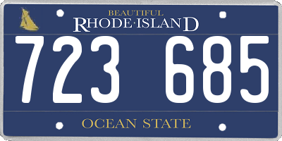 RI license plate 723685