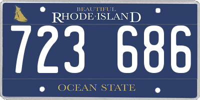 RI license plate 723686