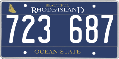RI license plate 723687