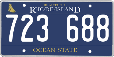 RI license plate 723688