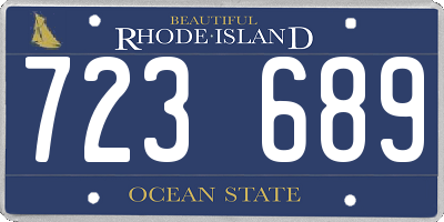 RI license plate 723689