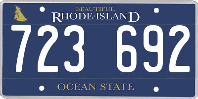 RI license plate 723692