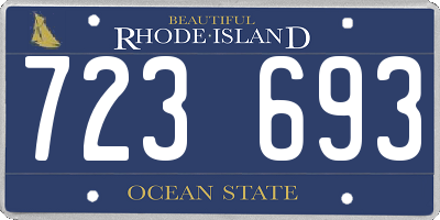 RI license plate 723693