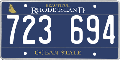 RI license plate 723694