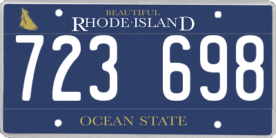 RI license plate 723698