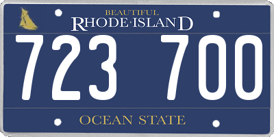 RI license plate 723700