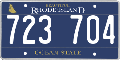 RI license plate 723704