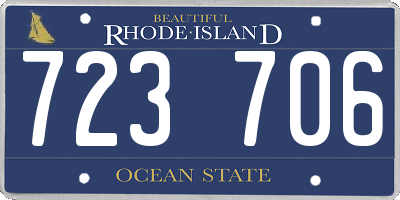 RI license plate 723706