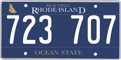 RI license plate 723707