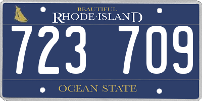 RI license plate 723709