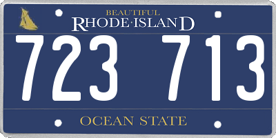 RI license plate 723713