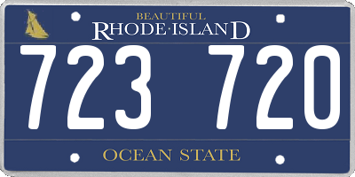 RI license plate 723720