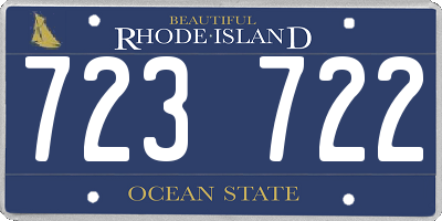 RI license plate 723722