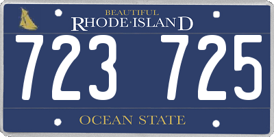 RI license plate 723725