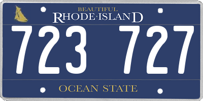 RI license plate 723727