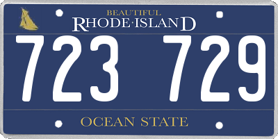 RI license plate 723729