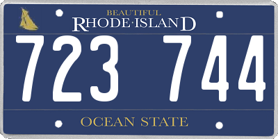 RI license plate 723744