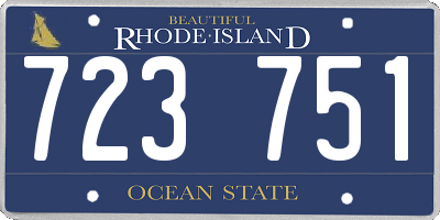 RI license plate 723751