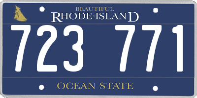 RI license plate 723771