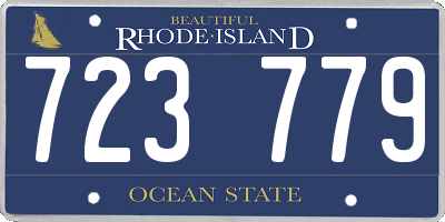 RI license plate 723779