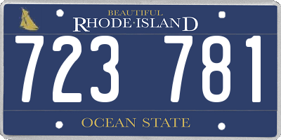 RI license plate 723781