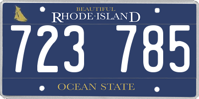 RI license plate 723785