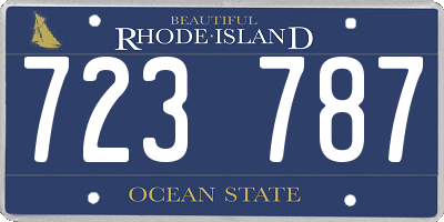 RI license plate 723787