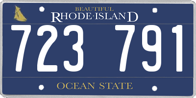 RI license plate 723791