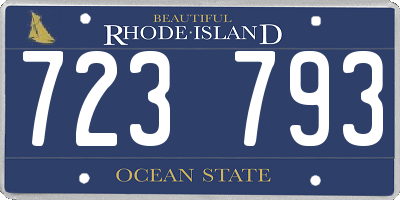 RI license plate 723793